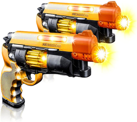  ArtCreativity Shot Cap Revolver Toy Gun for Kids, Set of 2,  Cool Shooter Toys for Boys and Girls, Kid-Safe Revolver Toy Pistol for  Active Fun, Great Halloween Accessory for Children 4