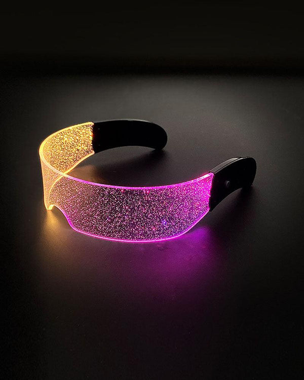 Cyberpunk LED Headband Glasses – Neon Culture