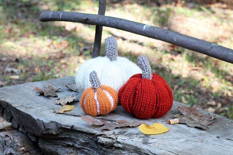 knitted pumpkin decorations
