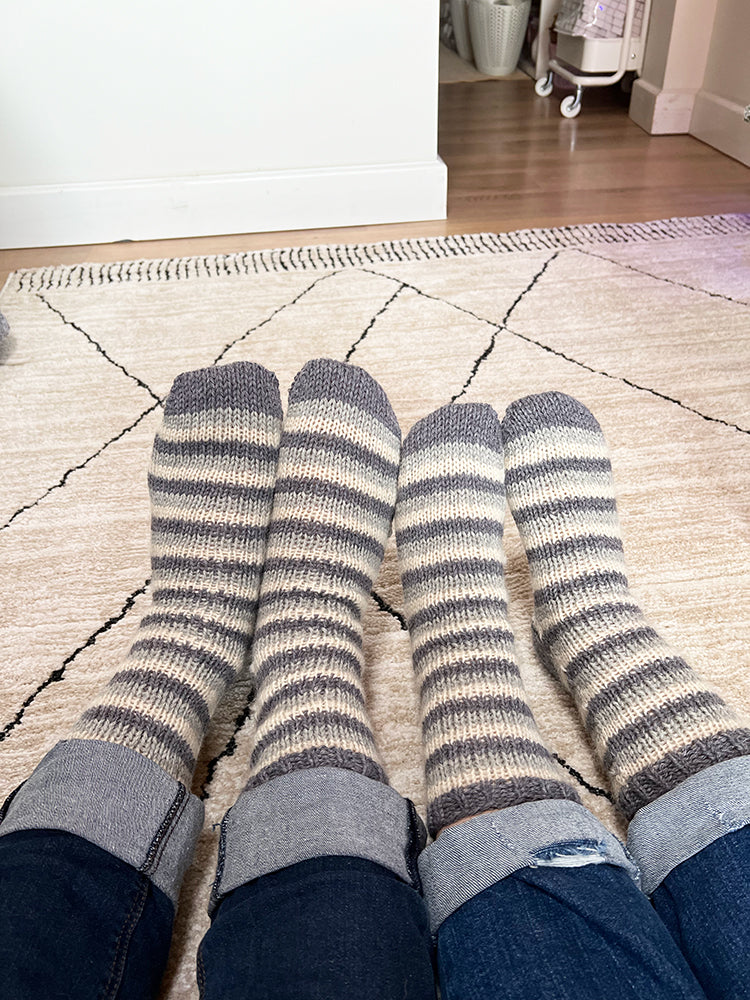 Striped Socks Knitting Pattern Handy Little Me Shop