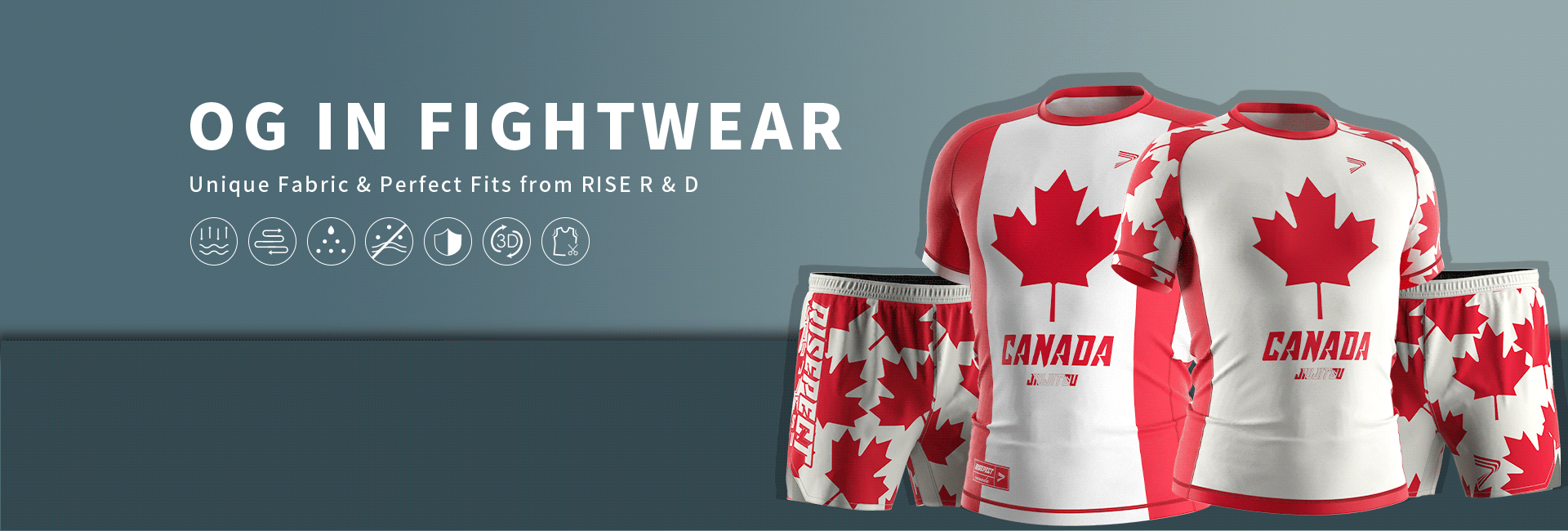 OG in fightwear - Canada Men's BJJ Rash Guard & No-Gi MMA Shorts Set