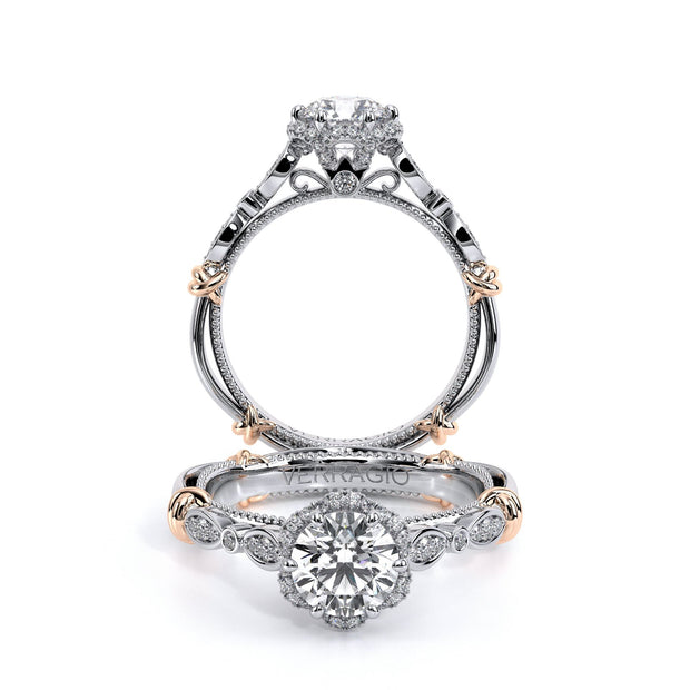 Shop Two Tone Three Stone Engagement Rings at Robbins Brothers