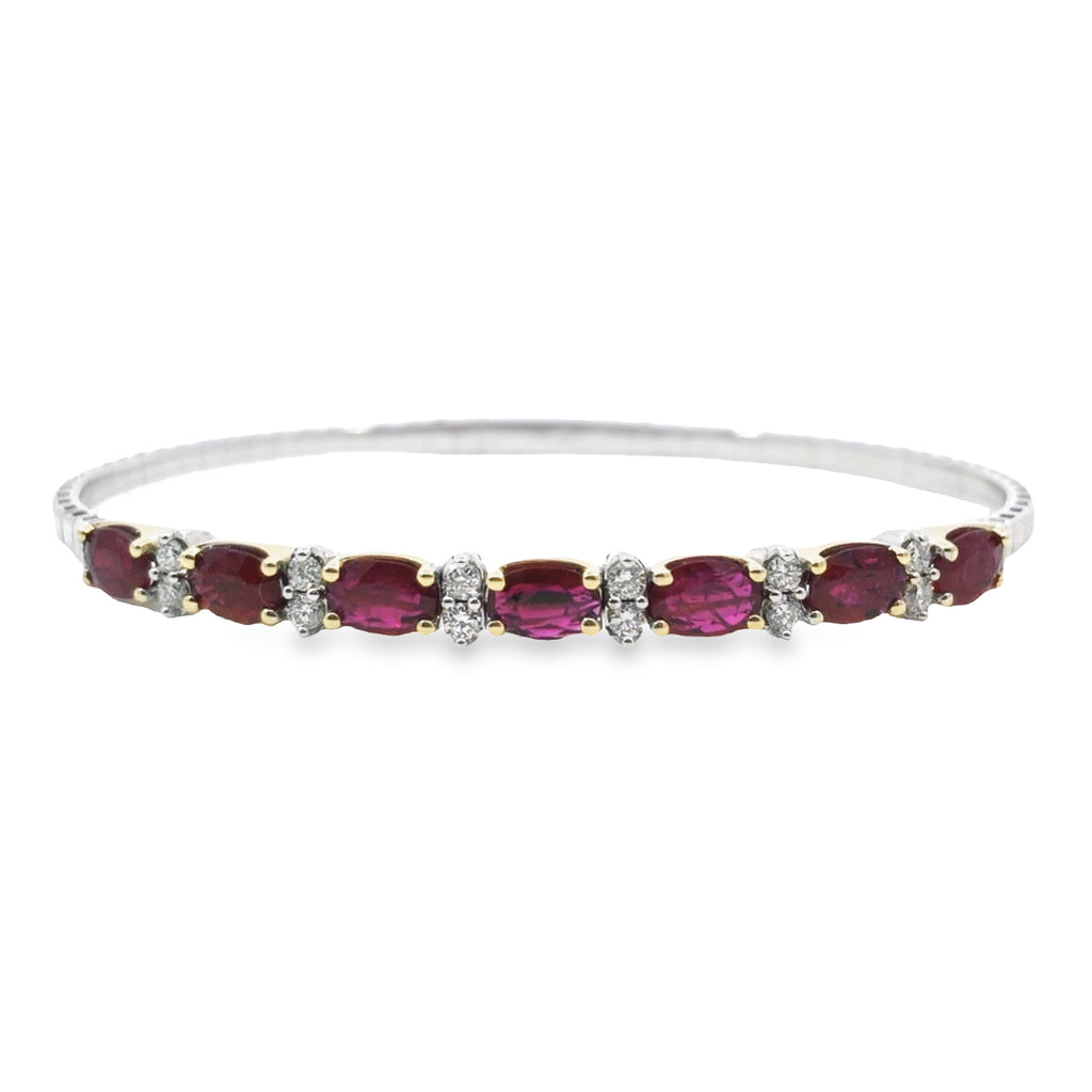 18K White Gold Ruby and Diamond Tennis Bracelet – Long's Jewelers