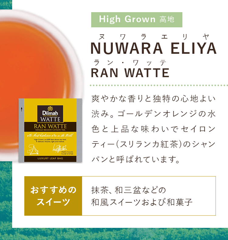 NUWARA ELIYA RAN WATTE-ヌワラ エリヤ ラン・ワッテ-