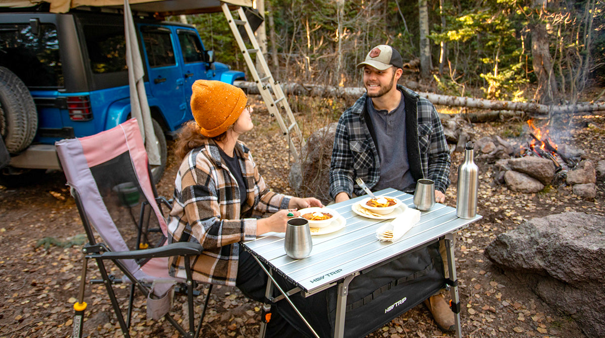 PRE-SALE! HEYTRIP® Folding Camping Table Adjustable Height Picnic Table