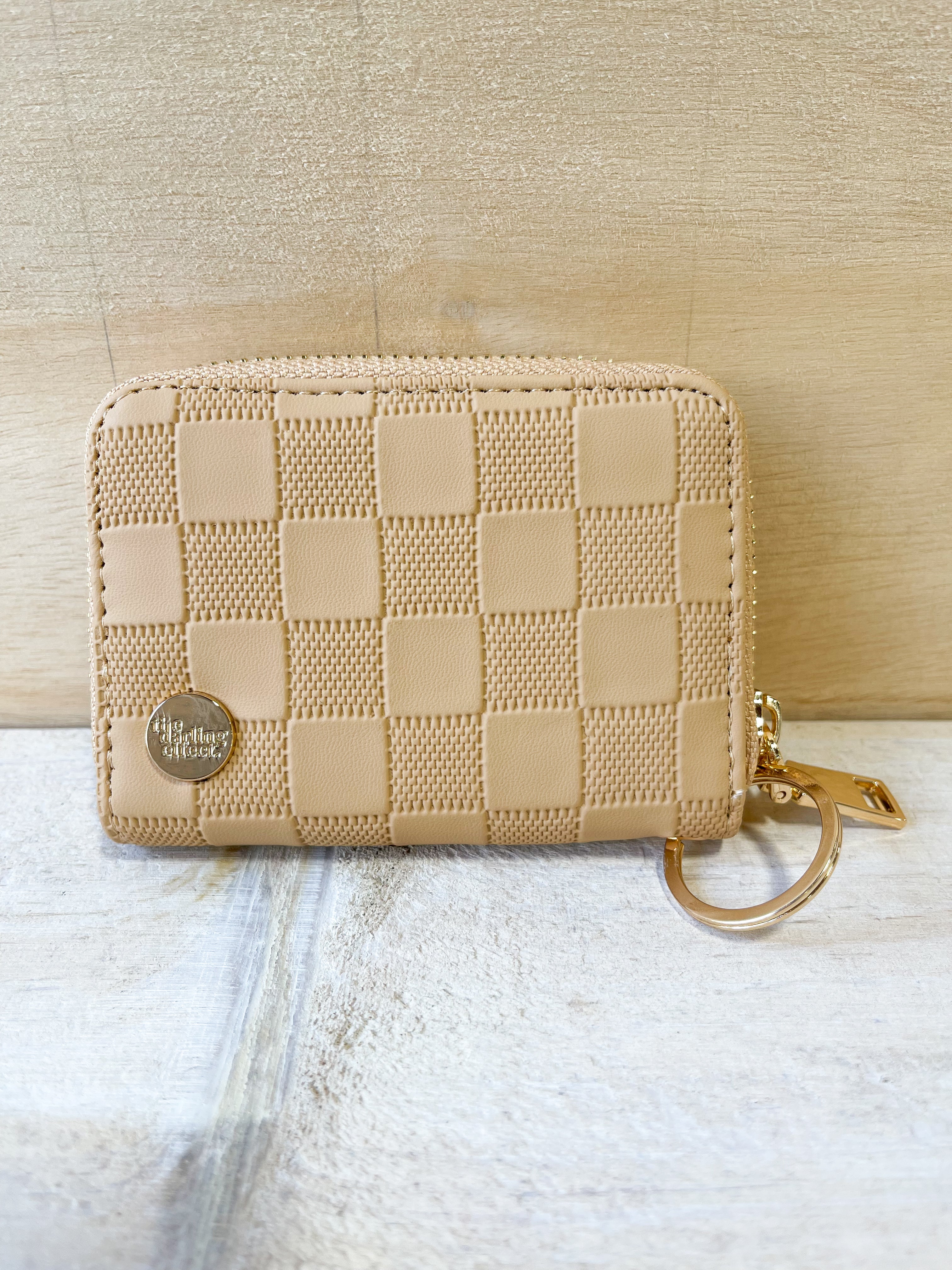 Zip Around Wallet - Tan Check