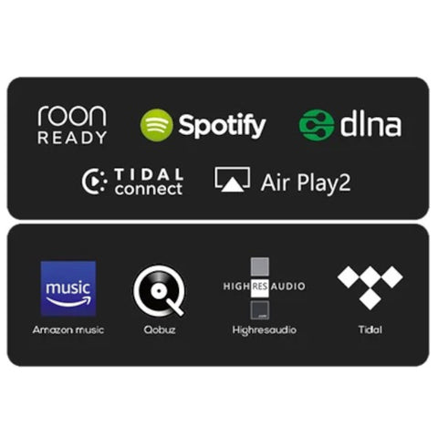 The DMP-A6 incorporates popular music services like TIDAL, Qobuz, HIGHRESAUDIO, Amazon Music etc.