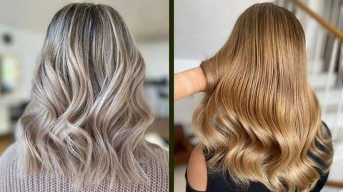 This is an image of two women both with with a balayage. This image is used in the  Ippodaro Natural Salon blog post titled, “Different Types of Highlights to Transform Your Hair”.