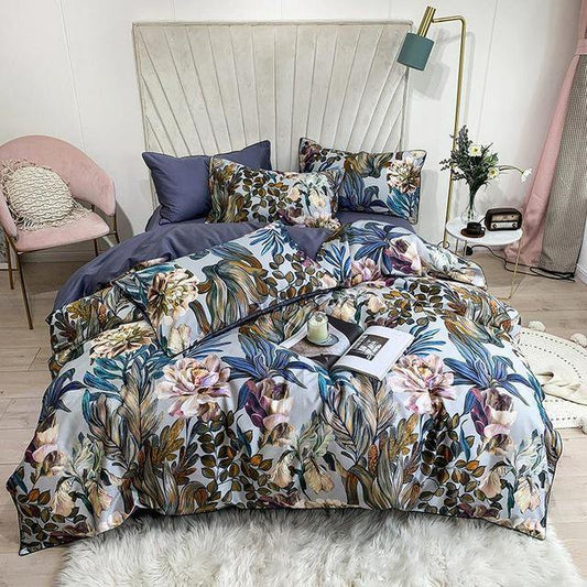 holsper purple flowers bedding