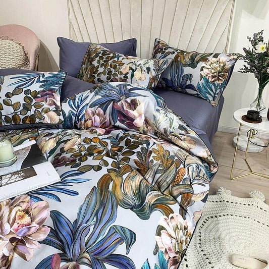 holsper purple flowers bedding