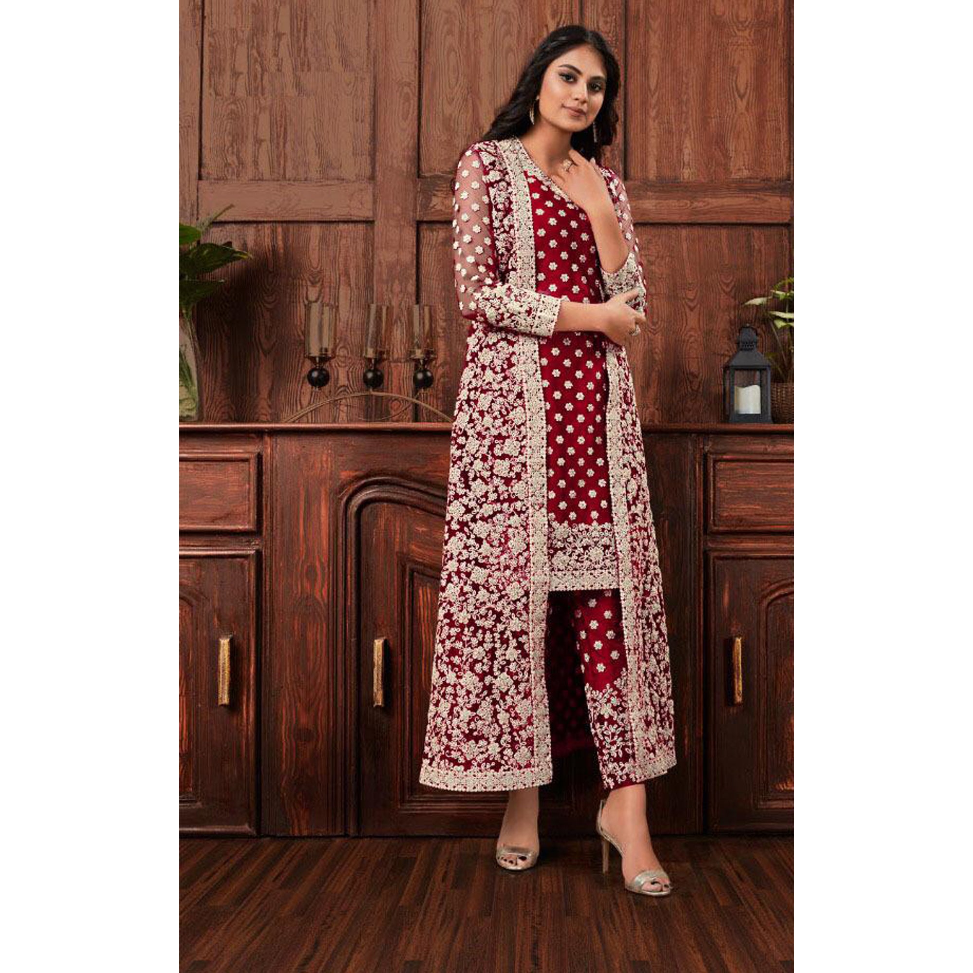 Fashion Asia Party Wear Readymade Dresses Kurti with Churidar Trouser   Dupatta