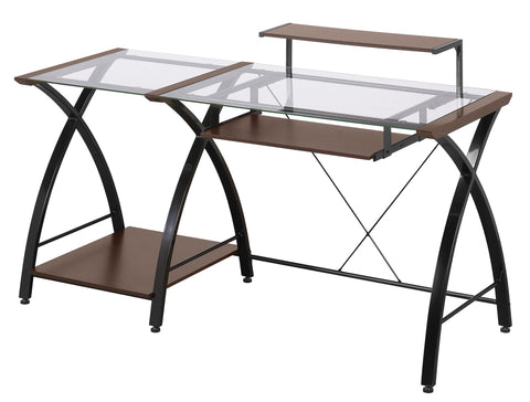Belaire Glass L Desk Z Line Designs Inc
