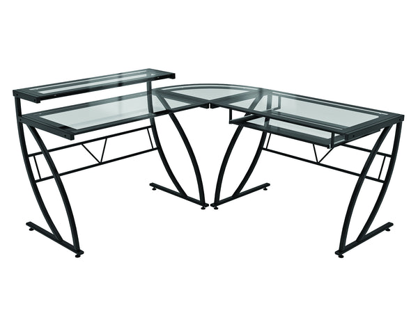 Feliz Glass L Desk Z Line Designs Inc