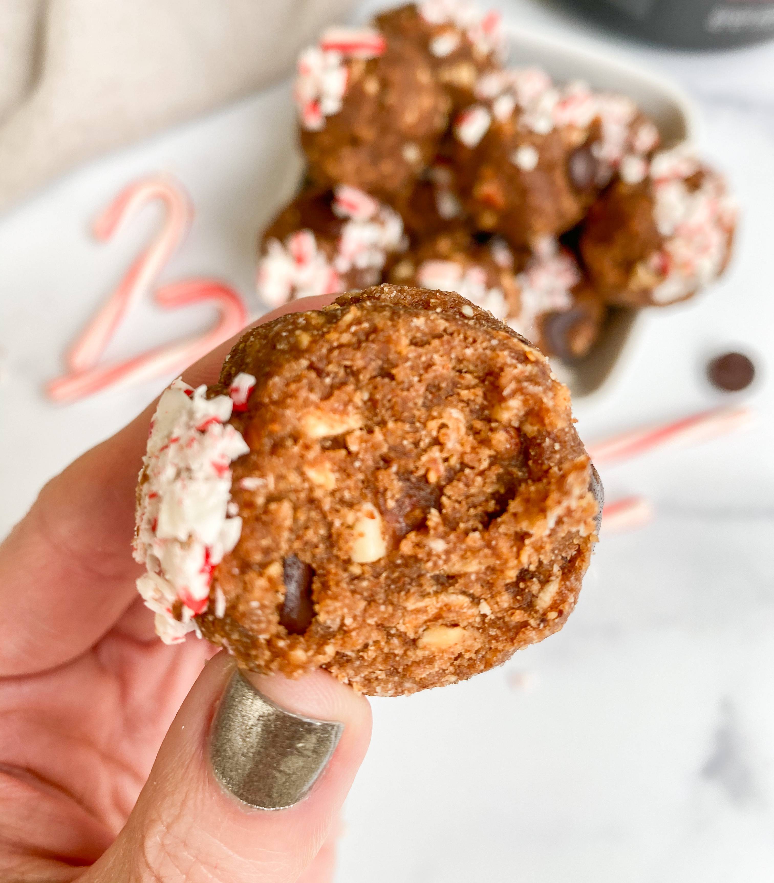 No-Bake Peppermint Mocha Energy Bites