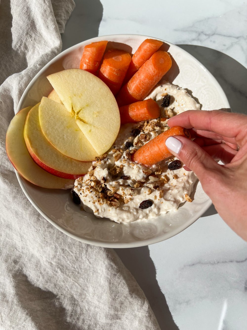 Carrot Cake Protein Yogurt Dip