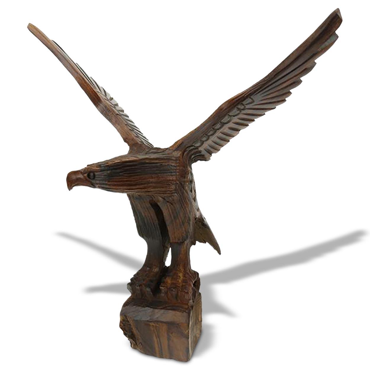 Estatuilla de madera tallada de artista de águila voladora de 5 pulgadas –  Specialty Decor by Sunland Home