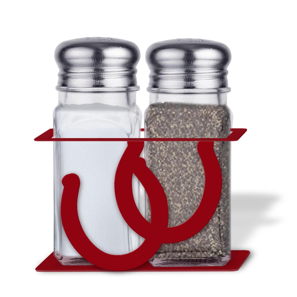 Horseshoes Glass and Metal Color Salt and Pepper Set