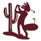 Pure Colors Collection 24in H x 22.4in W Metal Wall Art - Kokopelli Cactus Golfer - Choose Color - Made in USA - Specialty Decor by Sunland Home