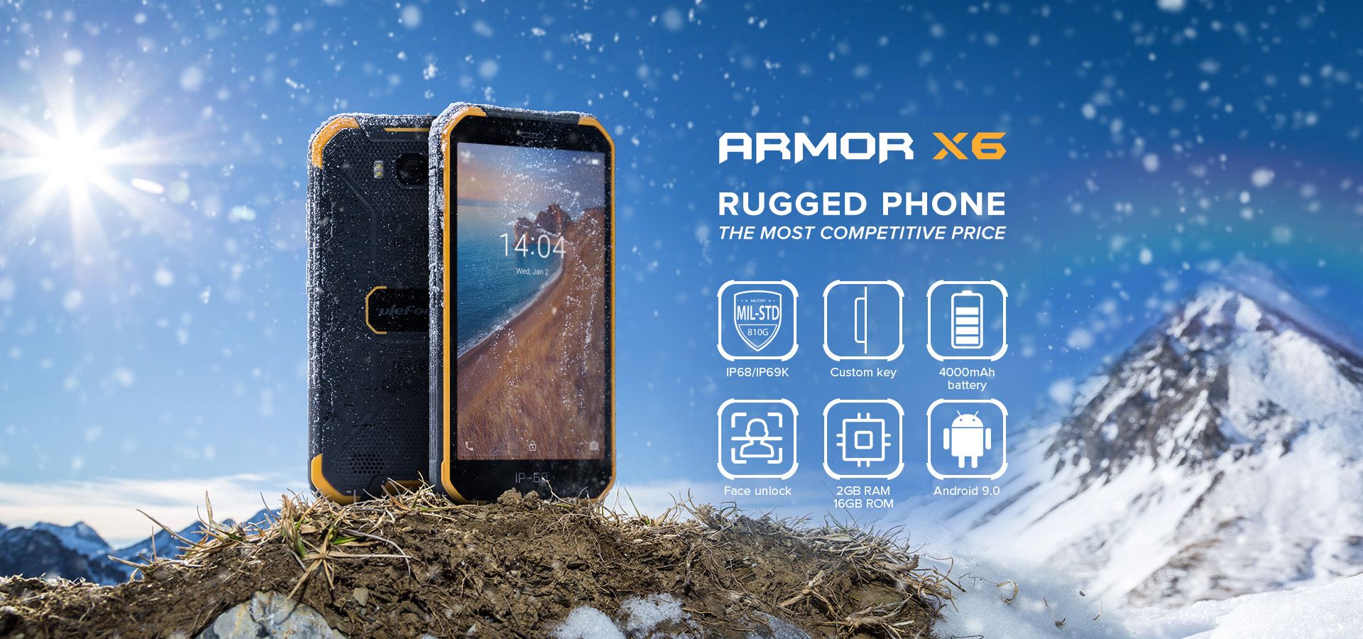 Ulefone Armor X6 IP68IP69K Smartphone Support Face Unlock