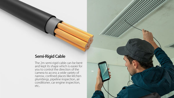 Ulefone Endoscope E1, IP67 waterproof, Semi-rigid Cable