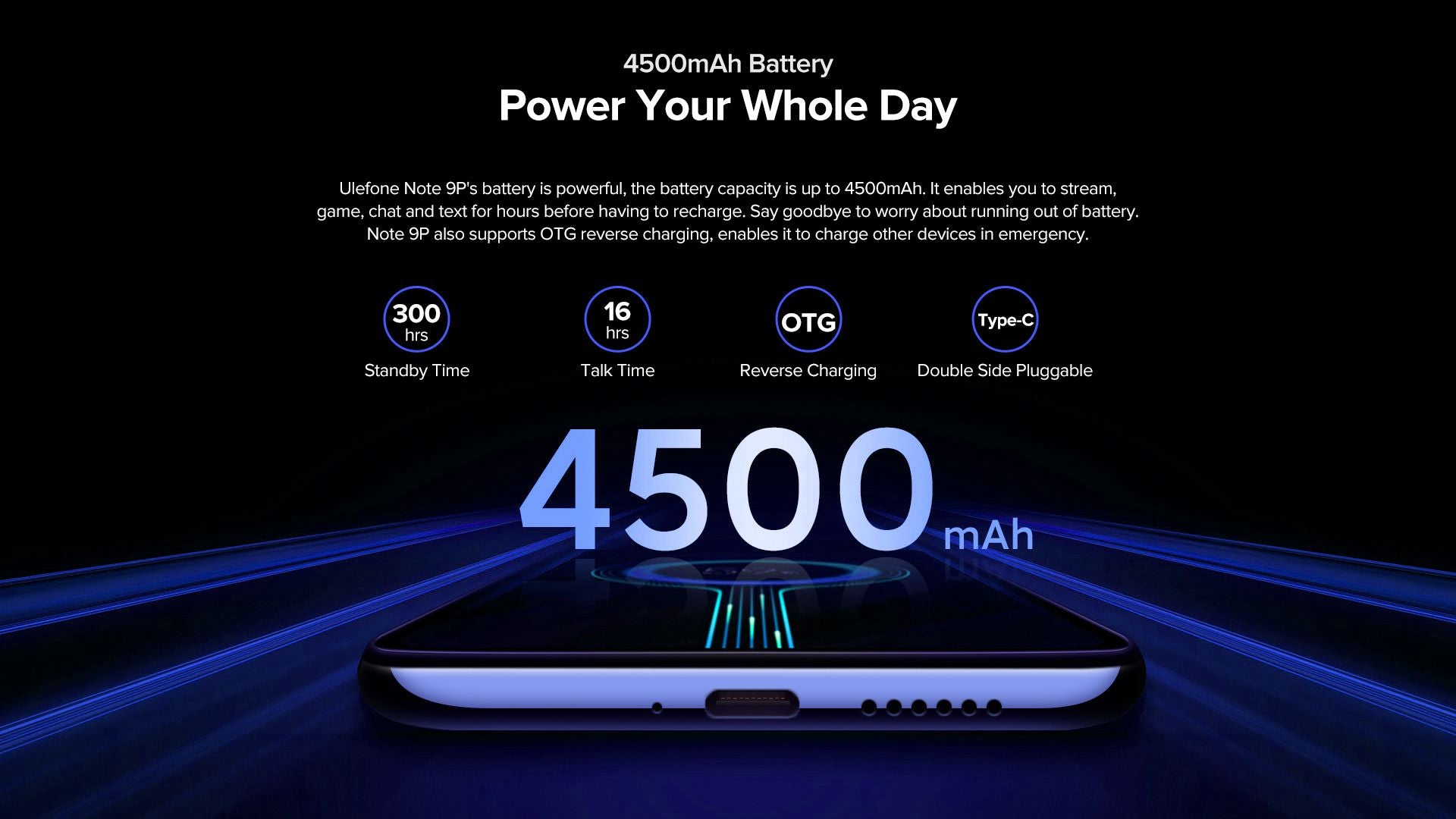 Ulefone Note 9P Dual Sim 4G Smartphone Supports OTG Reverse Charging