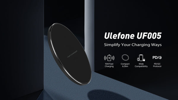 Ulefone UF005 15W Wireless Charging Pad, PDQC, Wide Compatibility