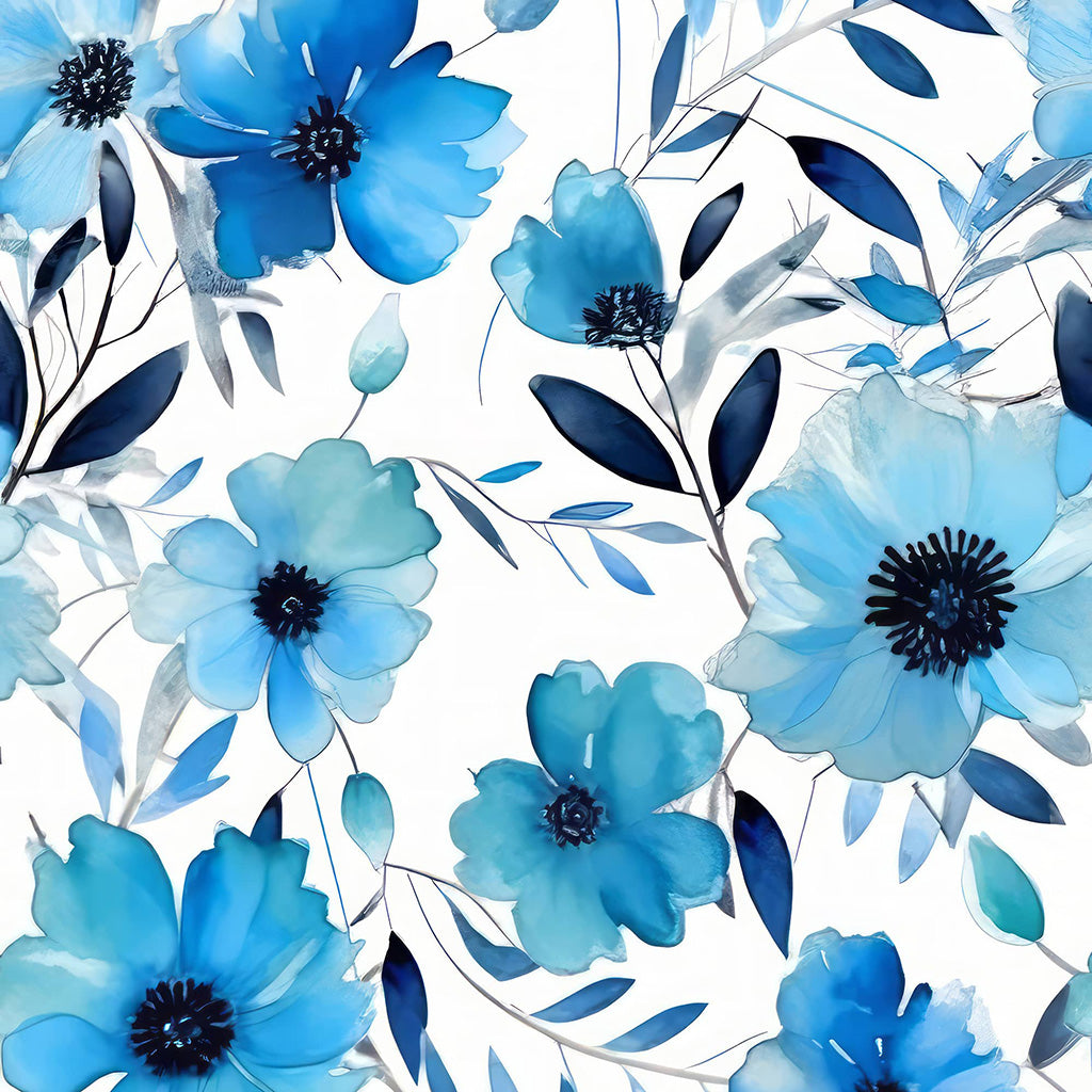 ein Muster aus blauem Farbton von Midjourney Art