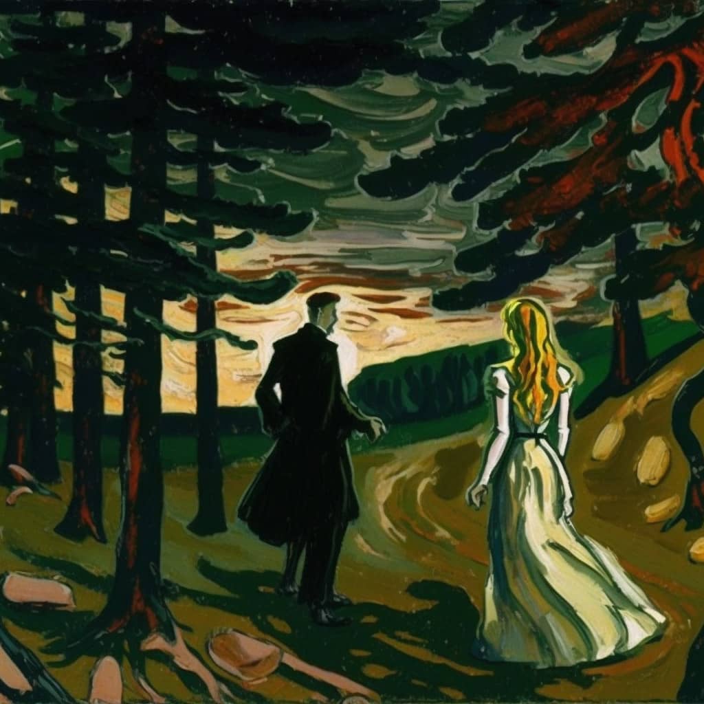 a Munch-style painting by Instagram Midjourney artist