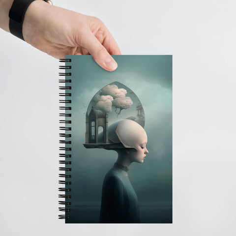 Spiral-Notizbuch-Schreibtischdekor von surreal AI Art