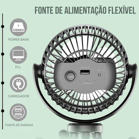 Ventilador de Polvo Rotativo 360º