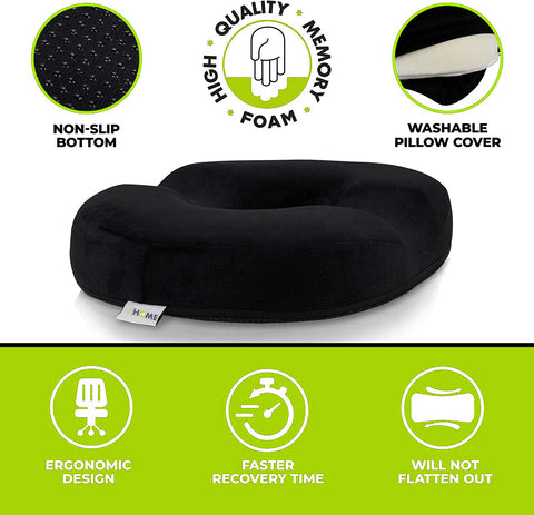 Donut Pillow Memory Foam Seat Cushion Hemorrhoid Tailbone Cushion Pain  Relief US