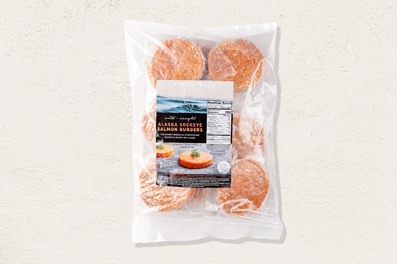 Sea Choice Salmon Burgers, Wild Alaskan, Frozen Seafood