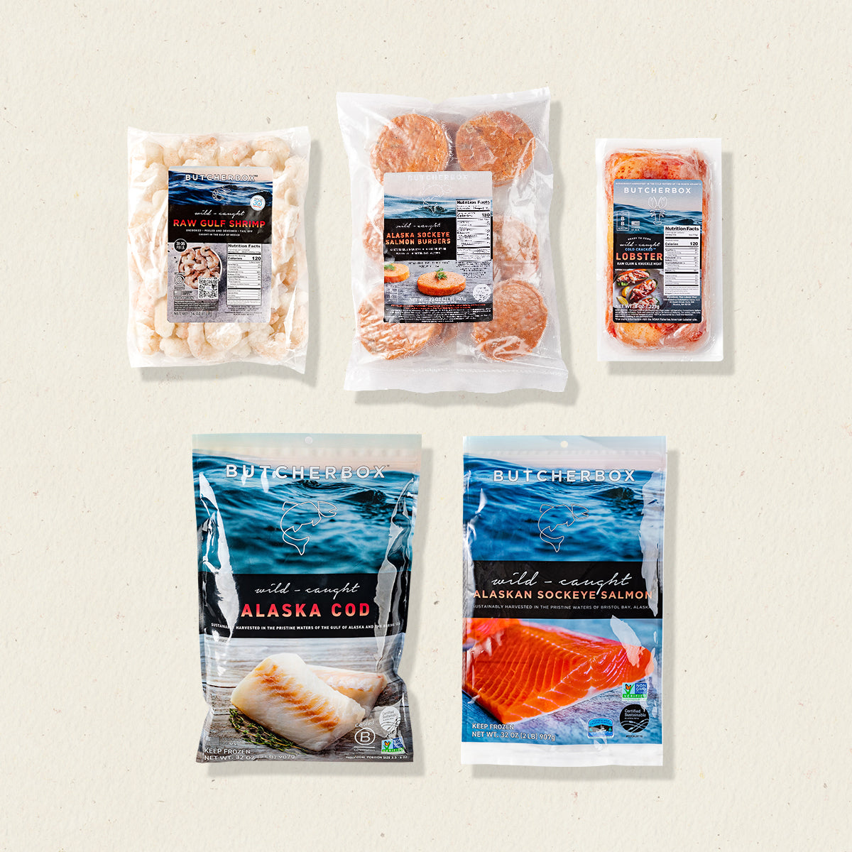 Sea Choice Salmon Burgers, Wild Alaskan, Frozen Seafood