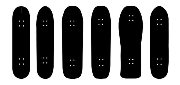 Skateboard Deck shapes