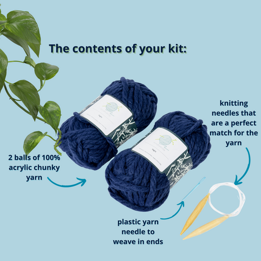 Beginner Knitting Kit - Knit Simple, Practical Washcloths – mindfulknits