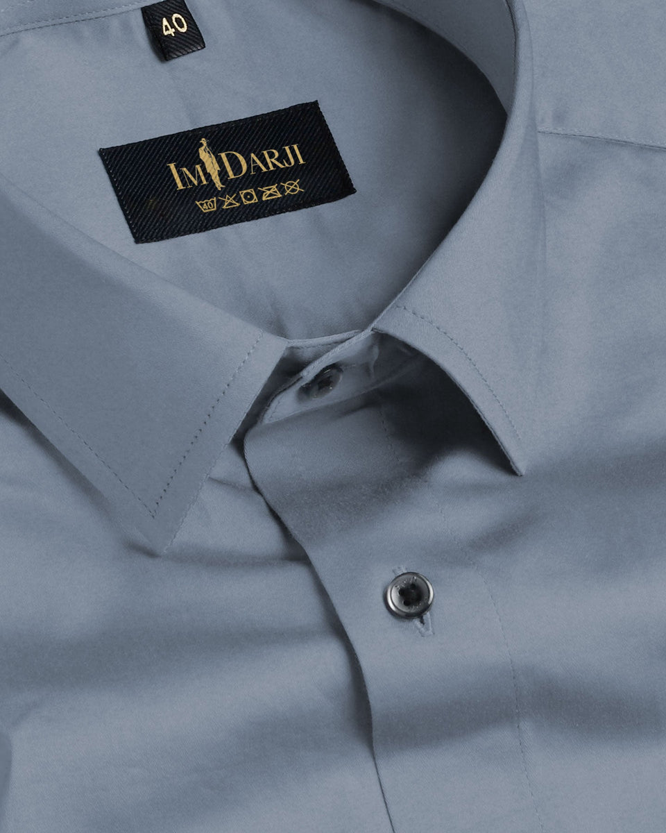 Grey Soft Cotton Luxury Formal Shirt For Men's– Im Darji