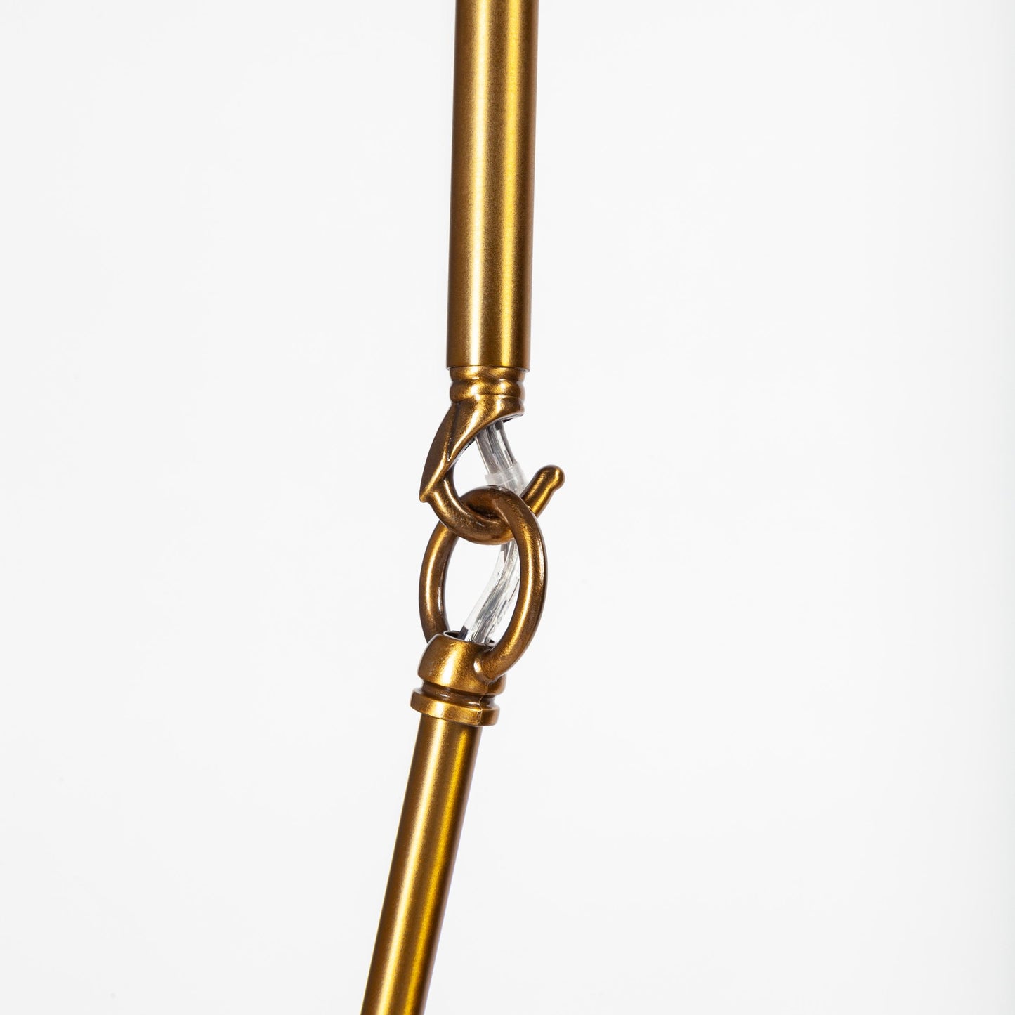 Desousa II (33.9"L x 8.8"W x 28"H) Brass-Toned Metal Multi-Arm Three Light Chandelier