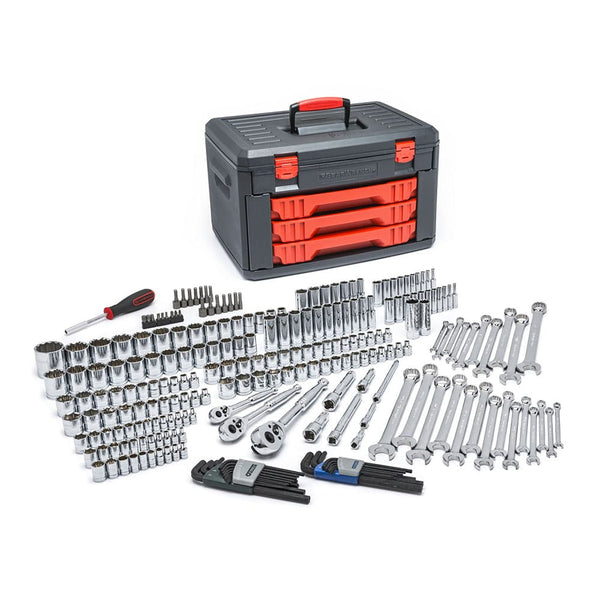 GEARWRENCH 243 Pc. 6 Point Mechanics Tool Set in 3 Drawer Storage