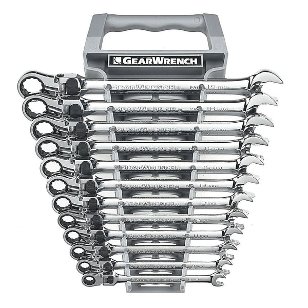 GearWrench 9901D 12 Pc. 72-Tooth 12 Point Flex Head Ratcheting Combina
