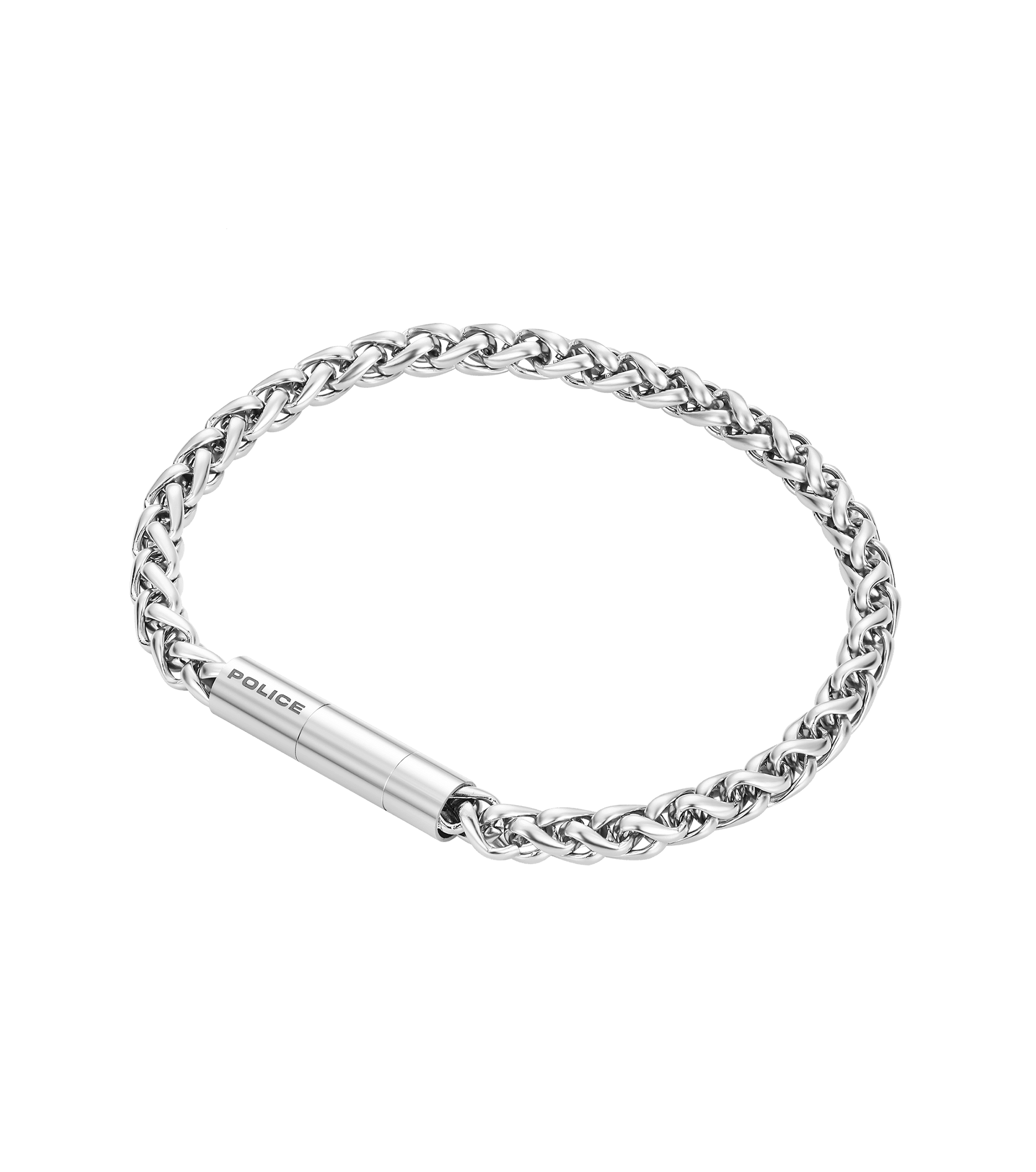 Buy Police Stainless Steel Bracelet With Rectangular Pattern  Design-Pj.24695Bss/01-S Online