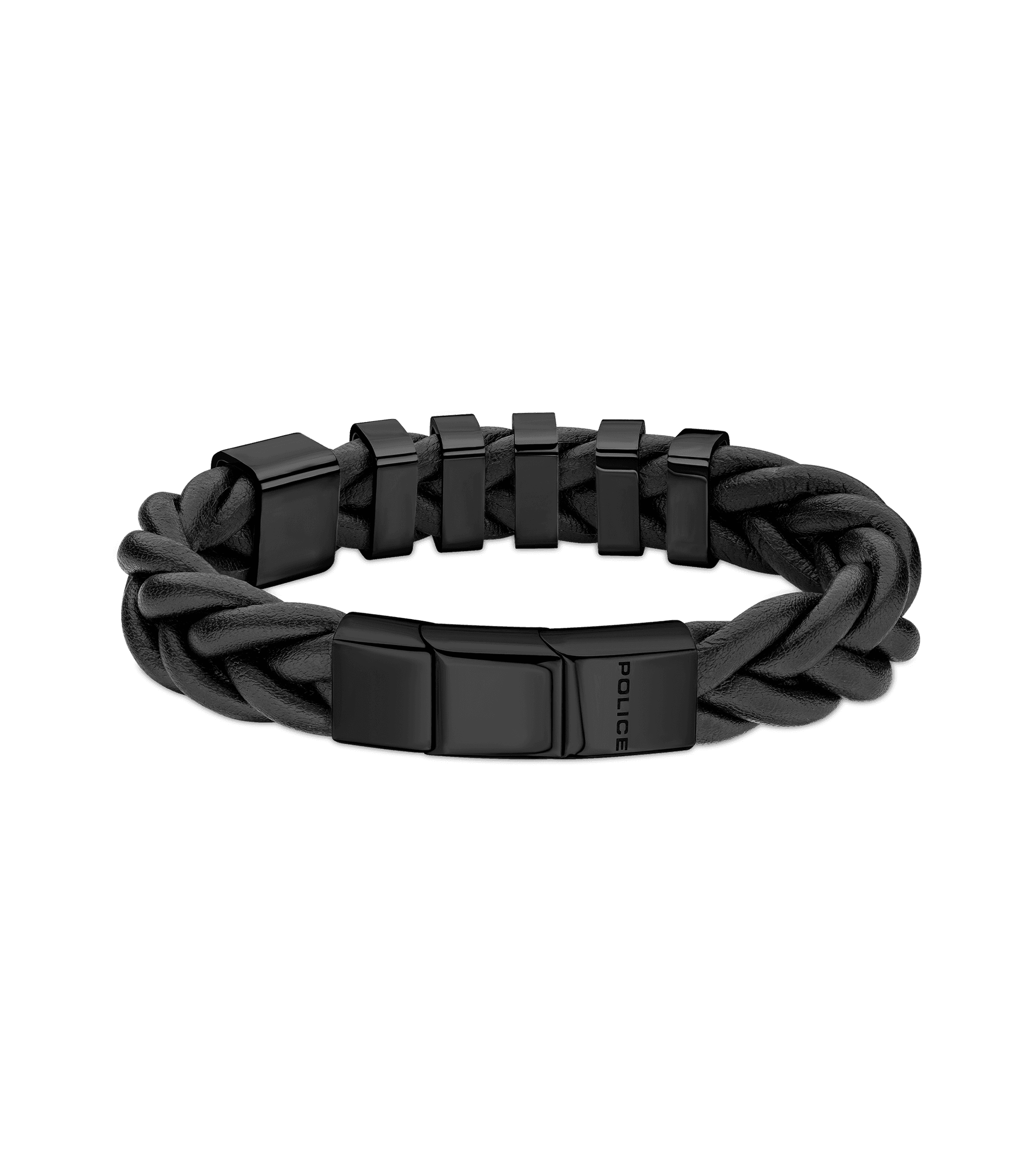 Police Men's Hardware Leather Bracelet PEAGB2214923
