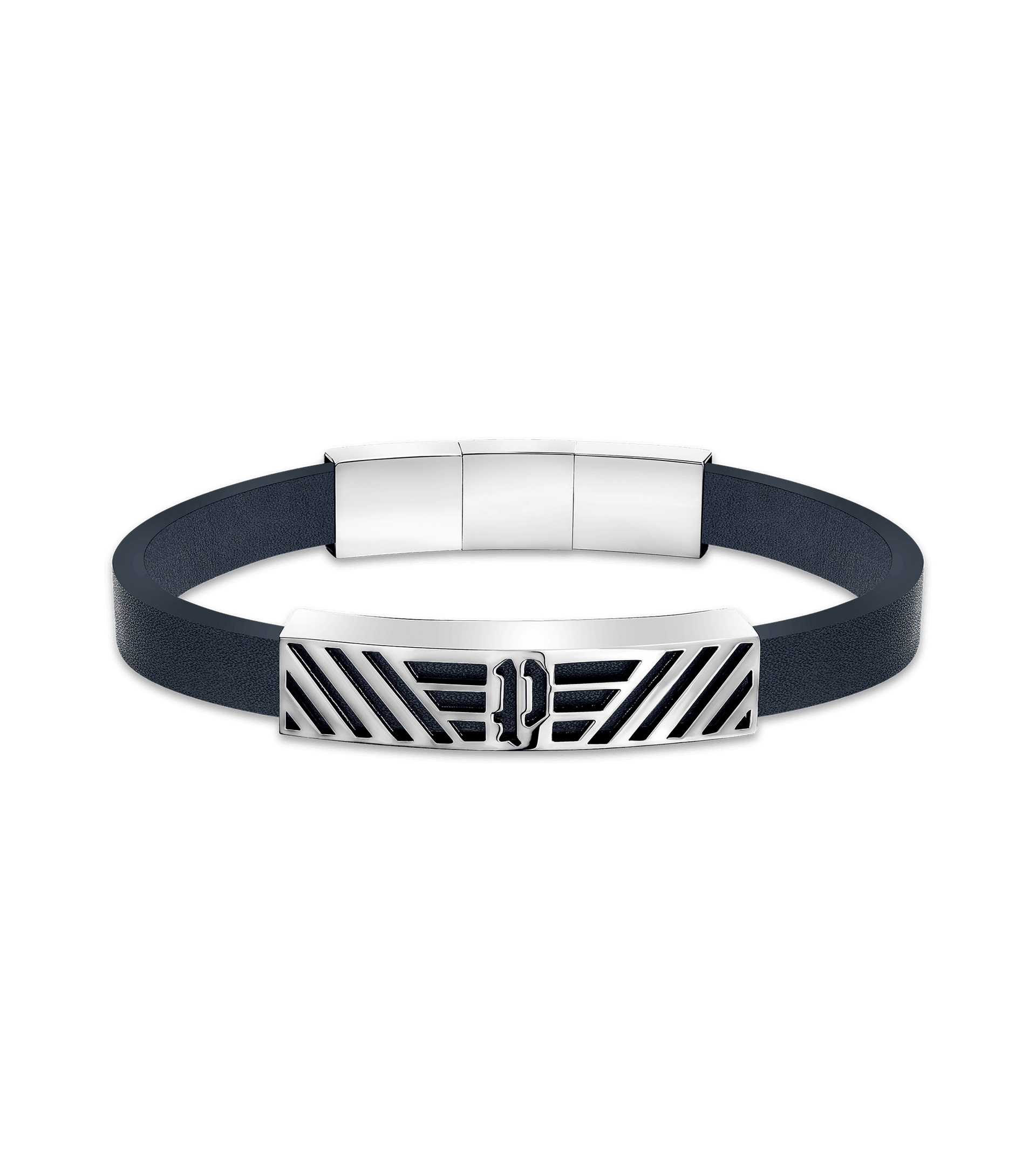 Blue Nylon and Stainless Steel ID Bracelet | EMPORIO ARMANI Man