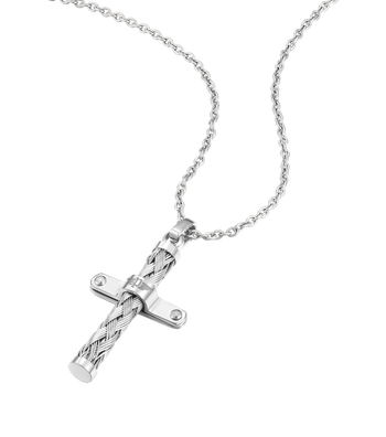 Men's Sterling Silver Cross Pendant Necklace – Bijou Jewellery