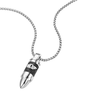 Buy Peora 316L Stainless Steel Stylish Bullet Head Pendant Necklace For Men  Boys (PX9P10) Online