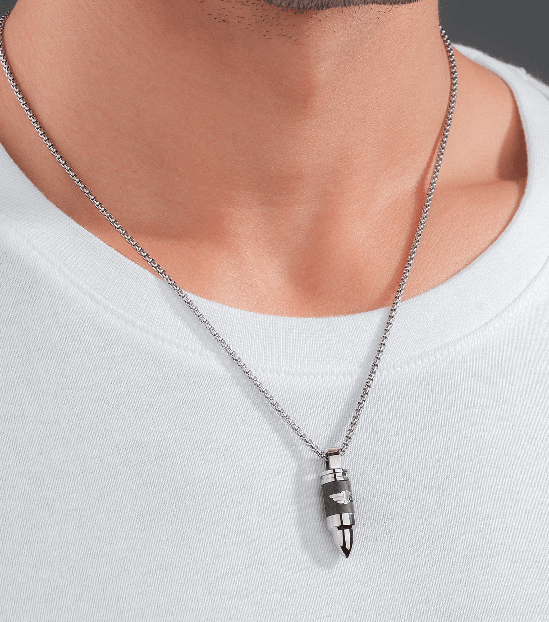 Stylish Bullet Alloy Pendant Necklace Men Colorful Bullet - Temu