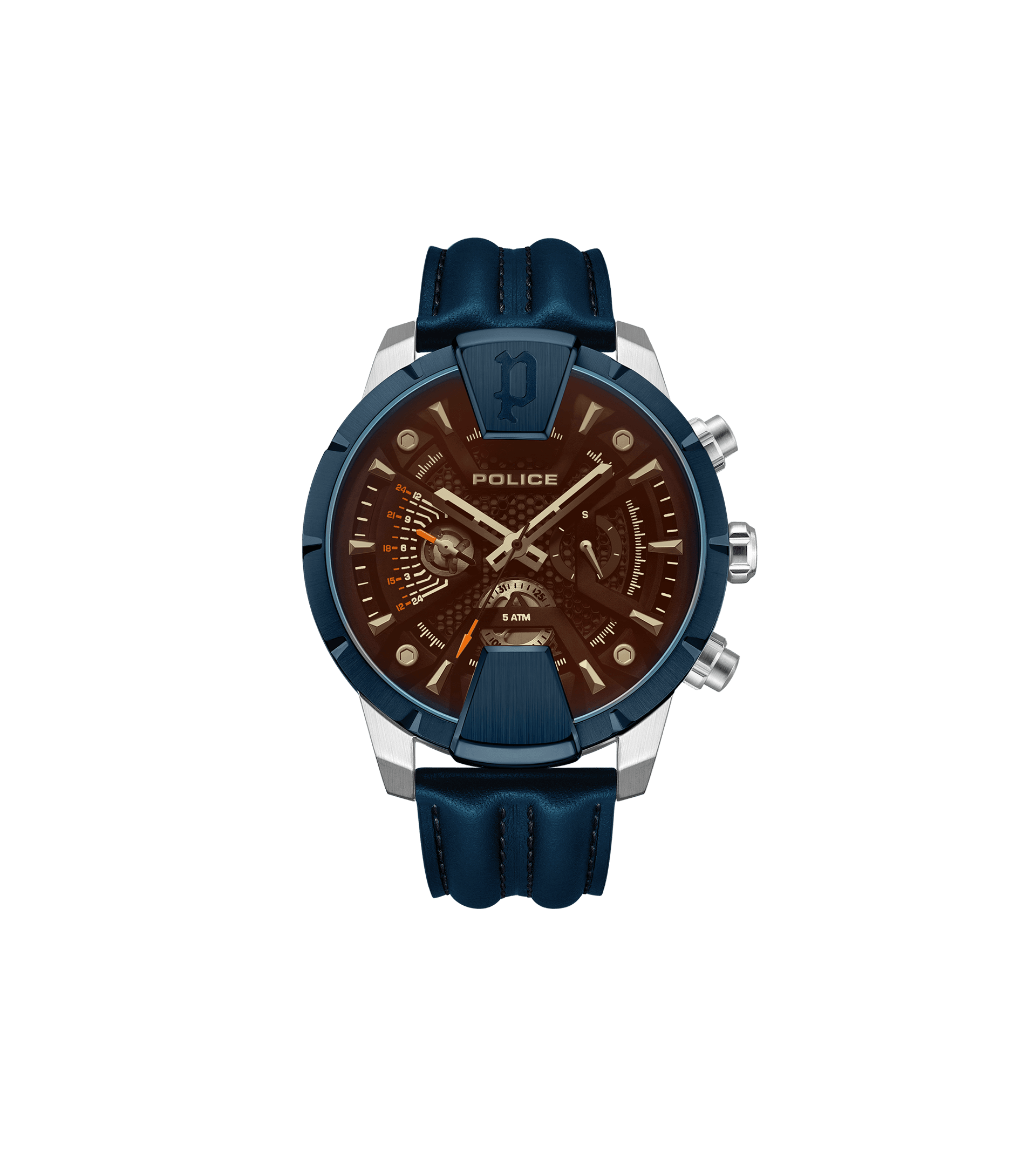 Police Huntley - watches Police Para Hombre Azul, Reloj Gris