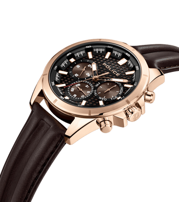 Police watches - Malawi Watch Police For Men Brown, Gold
