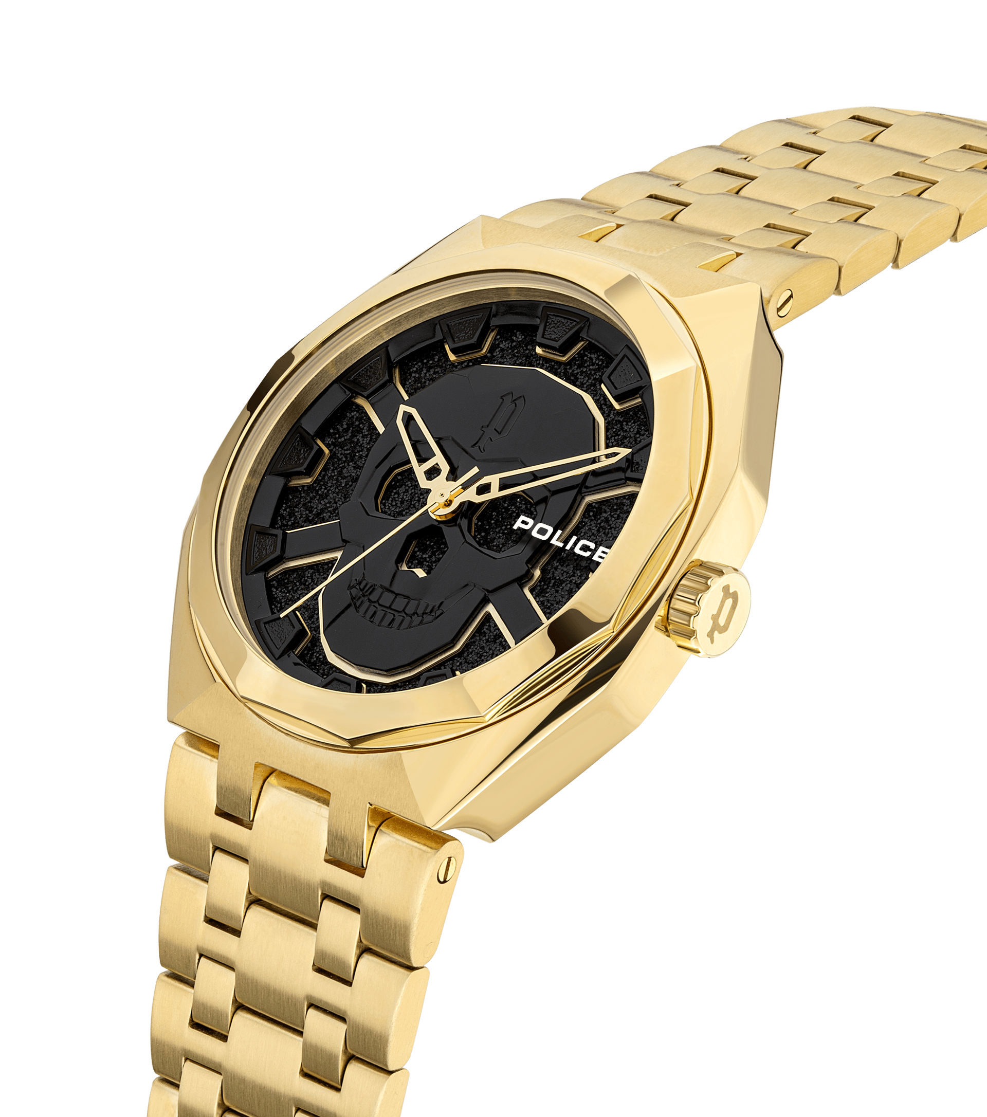 Reloj Police Luang Hombre Dorado y Negro Cronógrafo PL.16018JSG-02M