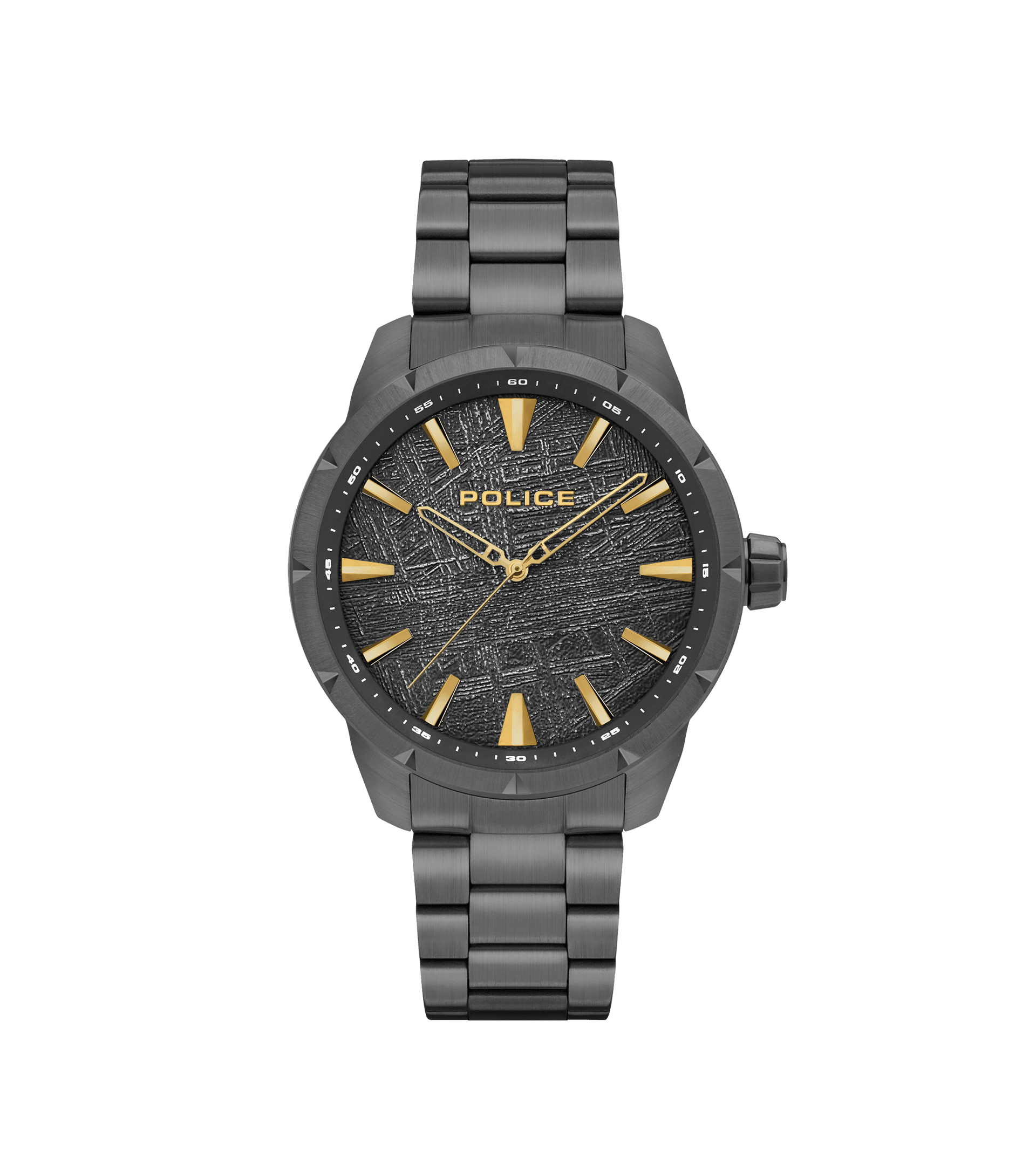 Reloj Police MULTI BLUE GOLD DIAL Acero Dorado Caballero