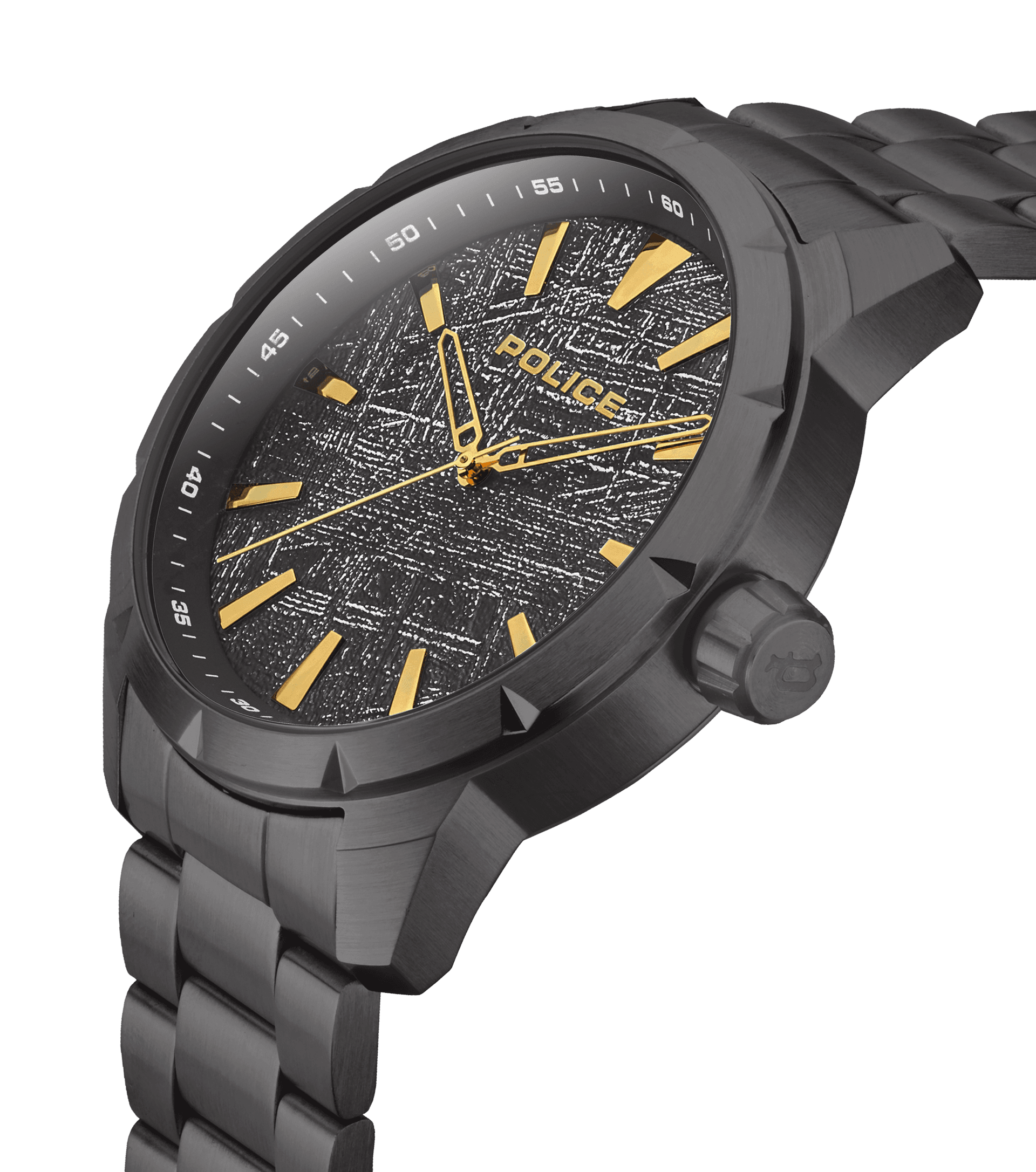 Police Relojes Vertex Reloj analógico de cuarzo para hombre con pulsera de  acero inoxidable PEWJG2108502, Negro -, PEWJG2108502